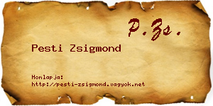 Pesti Zsigmond névjegykártya