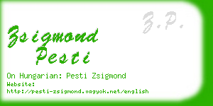 zsigmond pesti business card